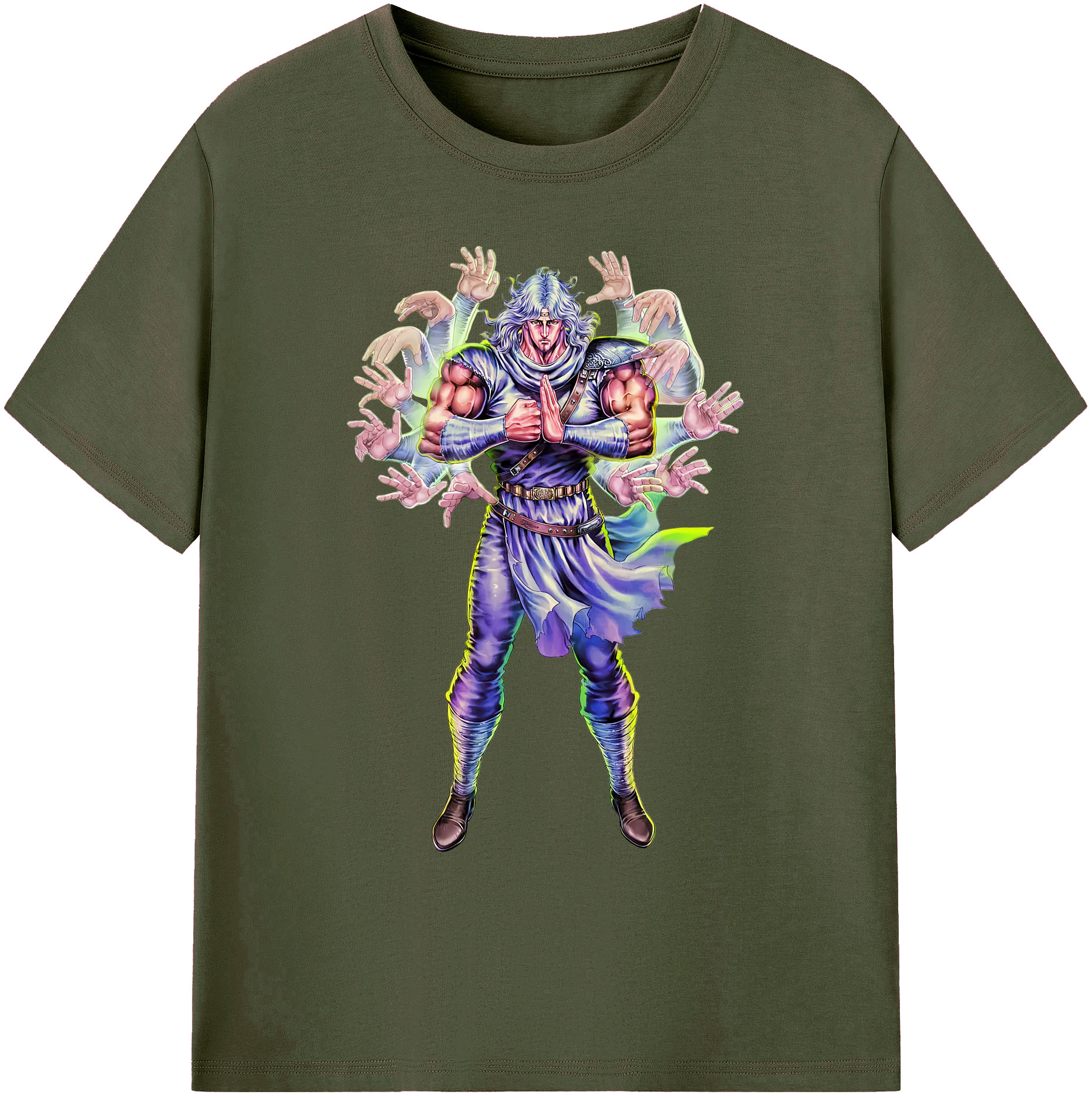 （画像用） 北斗の拳 Fist of the North Star 綿100％ メンズ半袖Tシャツ｜肌触りやわらか＆通気性